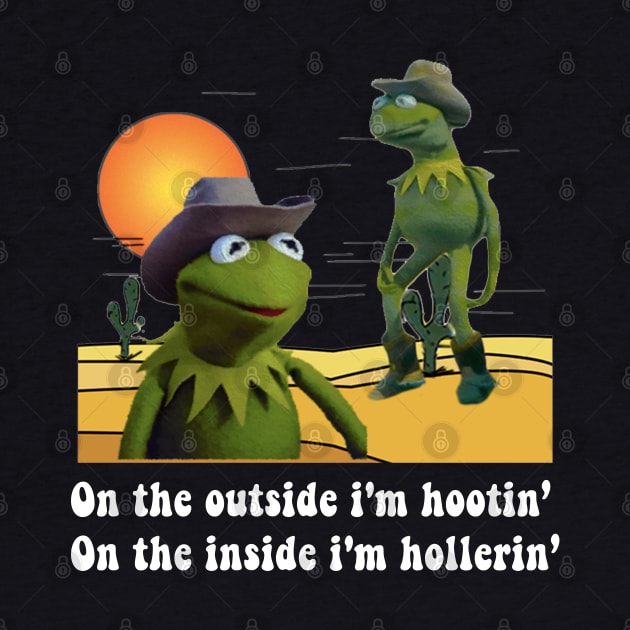 On the outside i'm hootin on the inside i'm hollerin by TrikoGifts